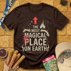 Most Magical Face [Bold] T-Shirt for Theme Park Fans (Dark Chocolate)