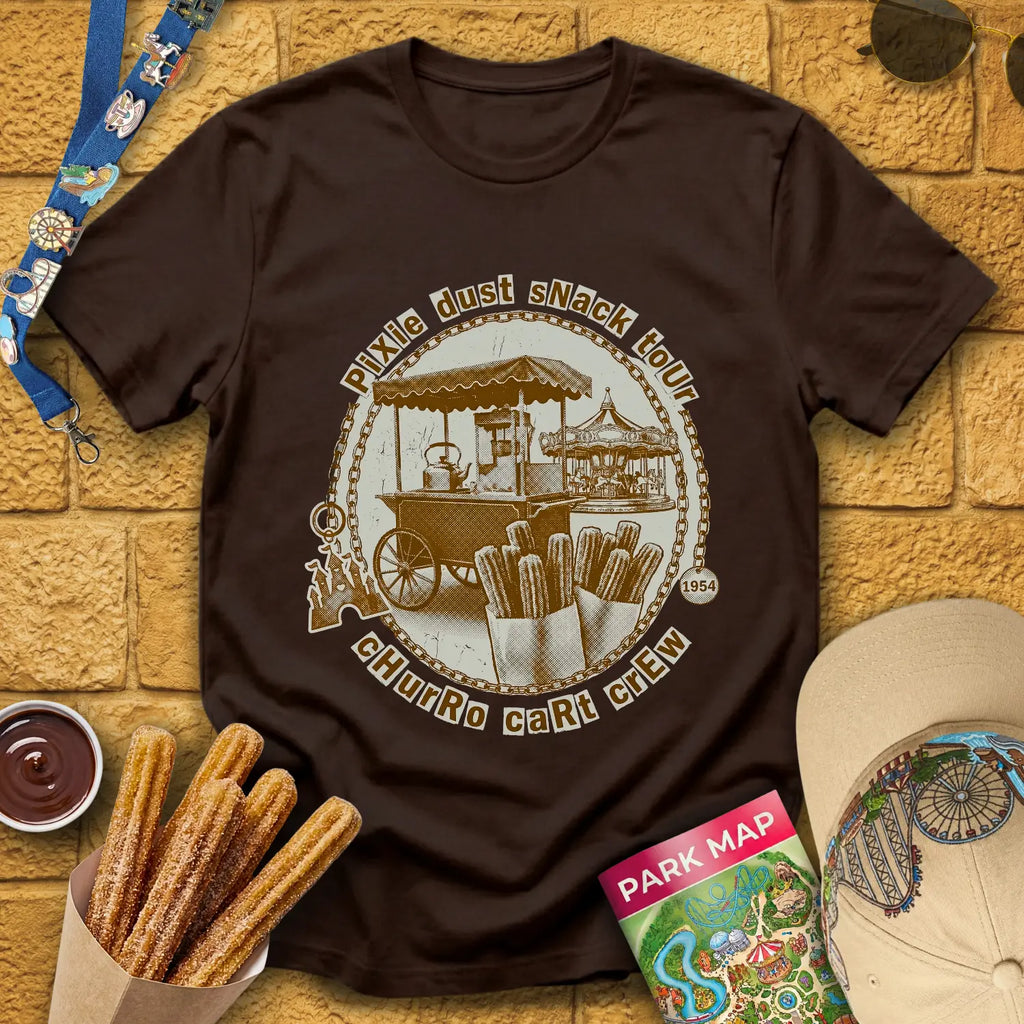 Pixie Dust Snack Tour [Grunge] T-Shirt for Theme Park Fans (Dark Chocolate)