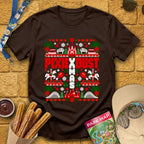 Pixie Dust Xmas [PixKnit] T-Shirt for Theme Park Fans (Dark Chocolate)