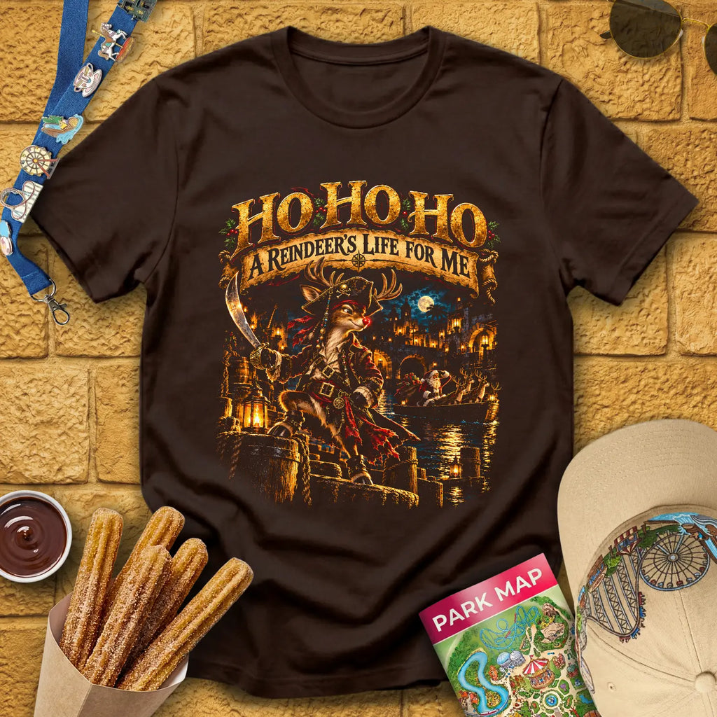 Reindeer's Life [Cinematic] T-Shirt for Theme Park Fans (Dark Chocolate)