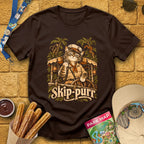 Skip-Purr Cat [Chalky] T-Shirt for Theme Park Fans (Dark Chocolate)