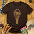 Turkey Leg Park [Monochrome] T-Shirt for Theme Park Fans (Dark Chocolate)
