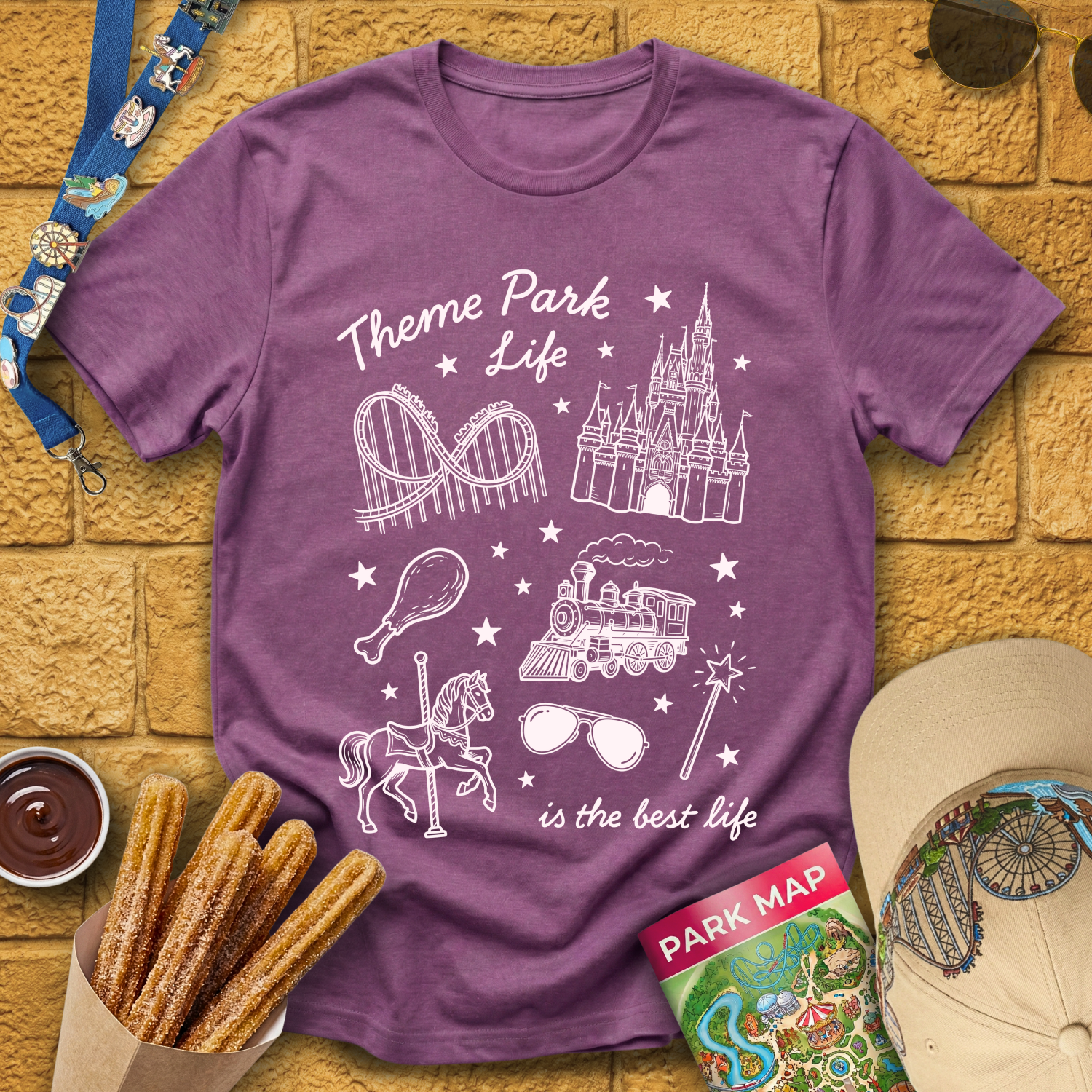 Theme Park Life [LineArt] T-Shirt