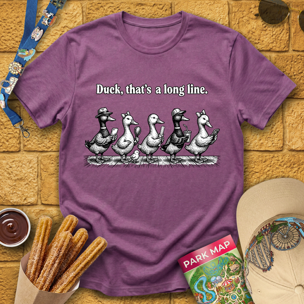 Duck, Long Line [WoodCut] T-Shirt