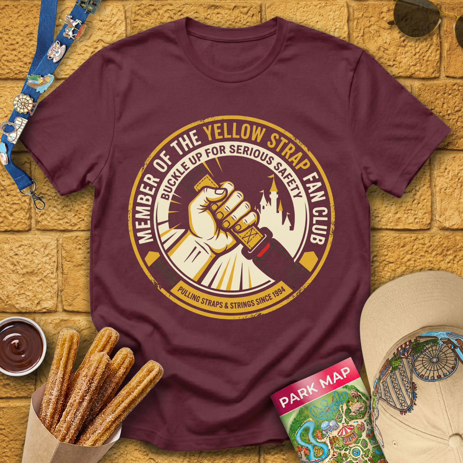 Yellow Strap Fan Club [VintageBadge] T-Shirt