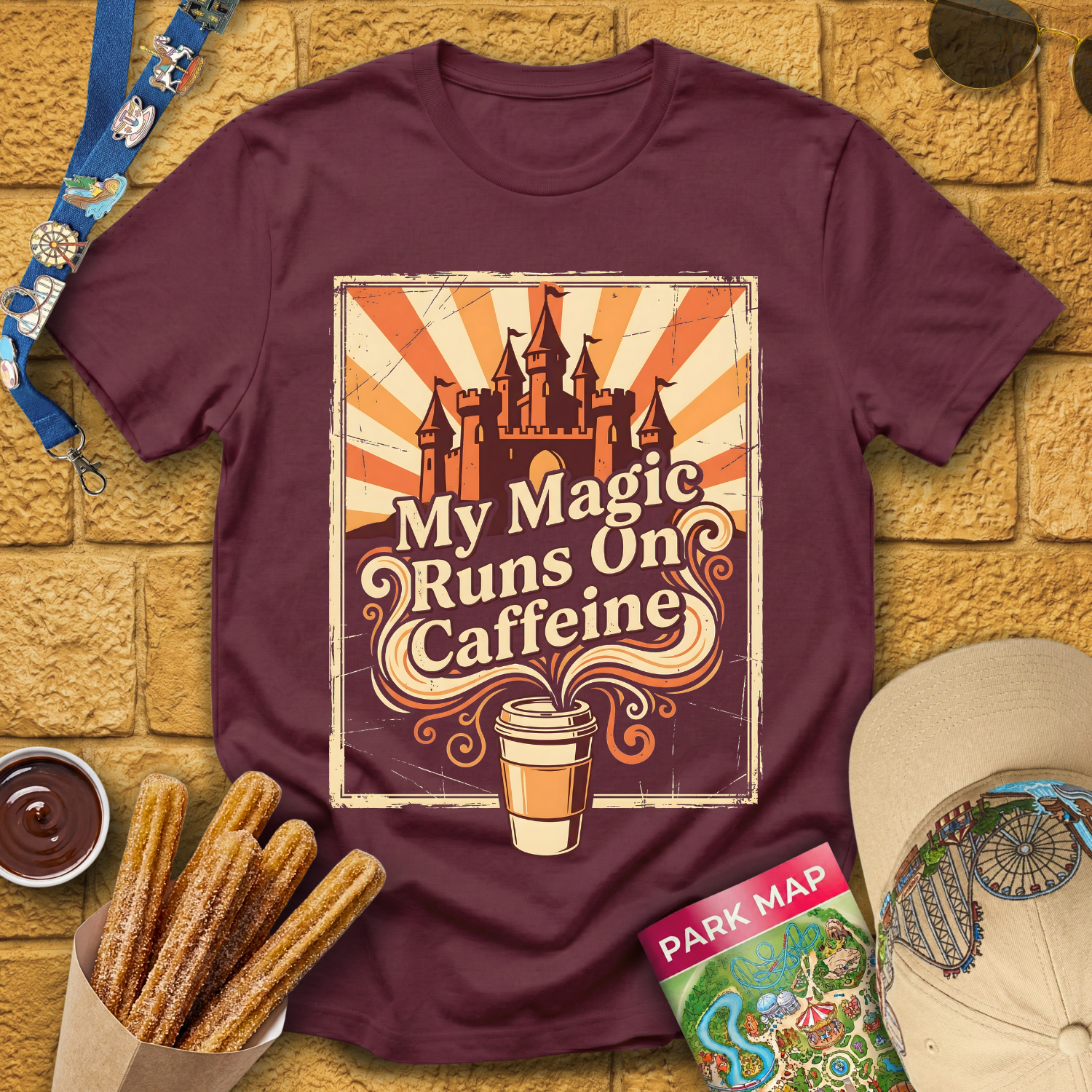 Magic Runs on Caffeine [70s] T-Shirt