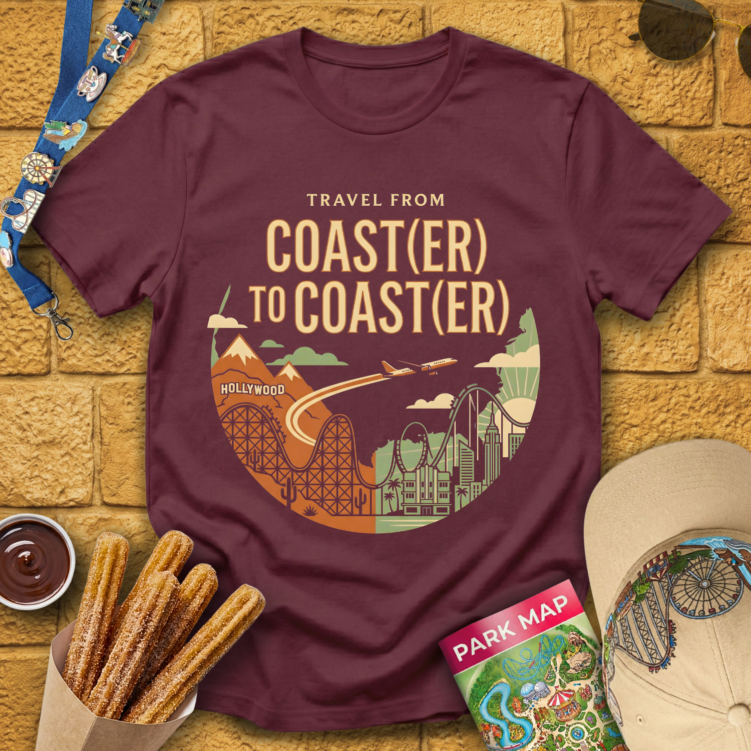 Coast(er) to Coast(er) [Badge] T-Shirt