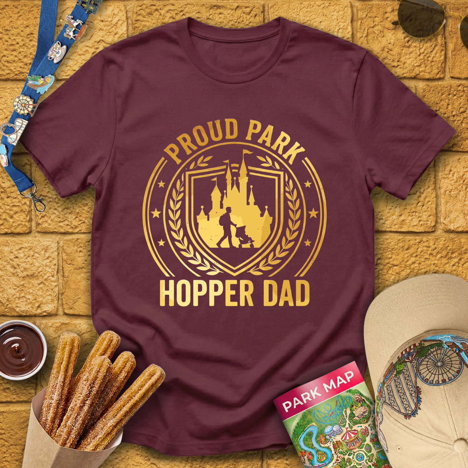 Proud Park Hopper Dad [Badge] T-Shirt
