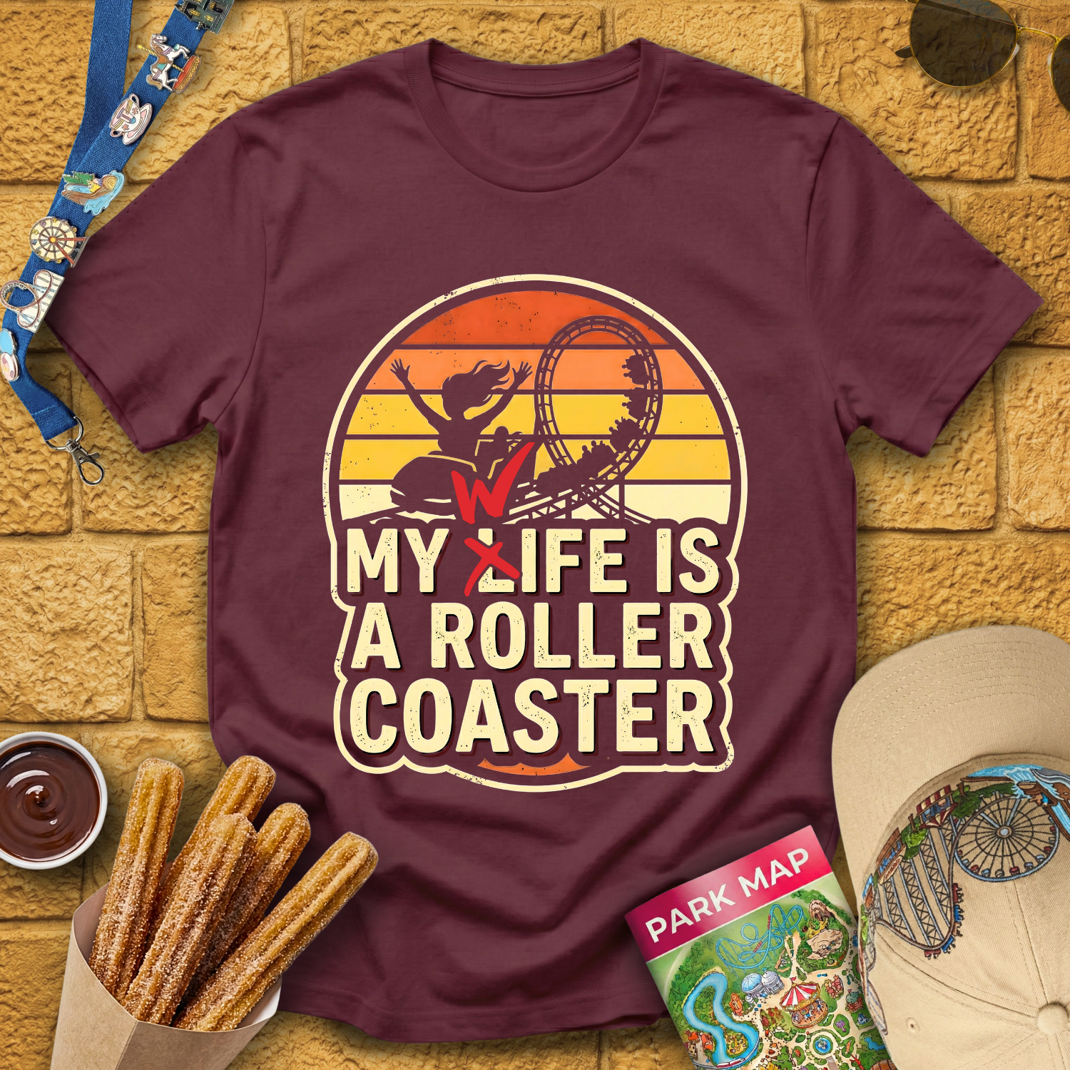 Wife Roller Coaster [70s] T-Shirt