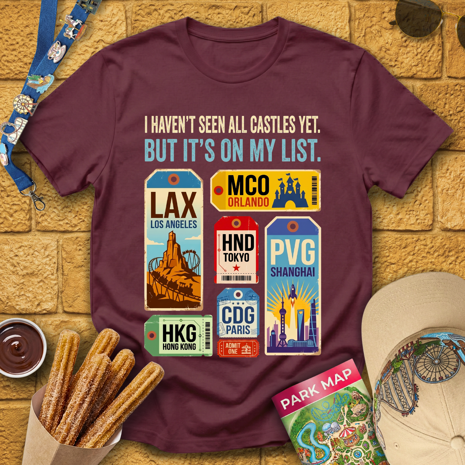 Castles On My List [Tags] T-Shirt