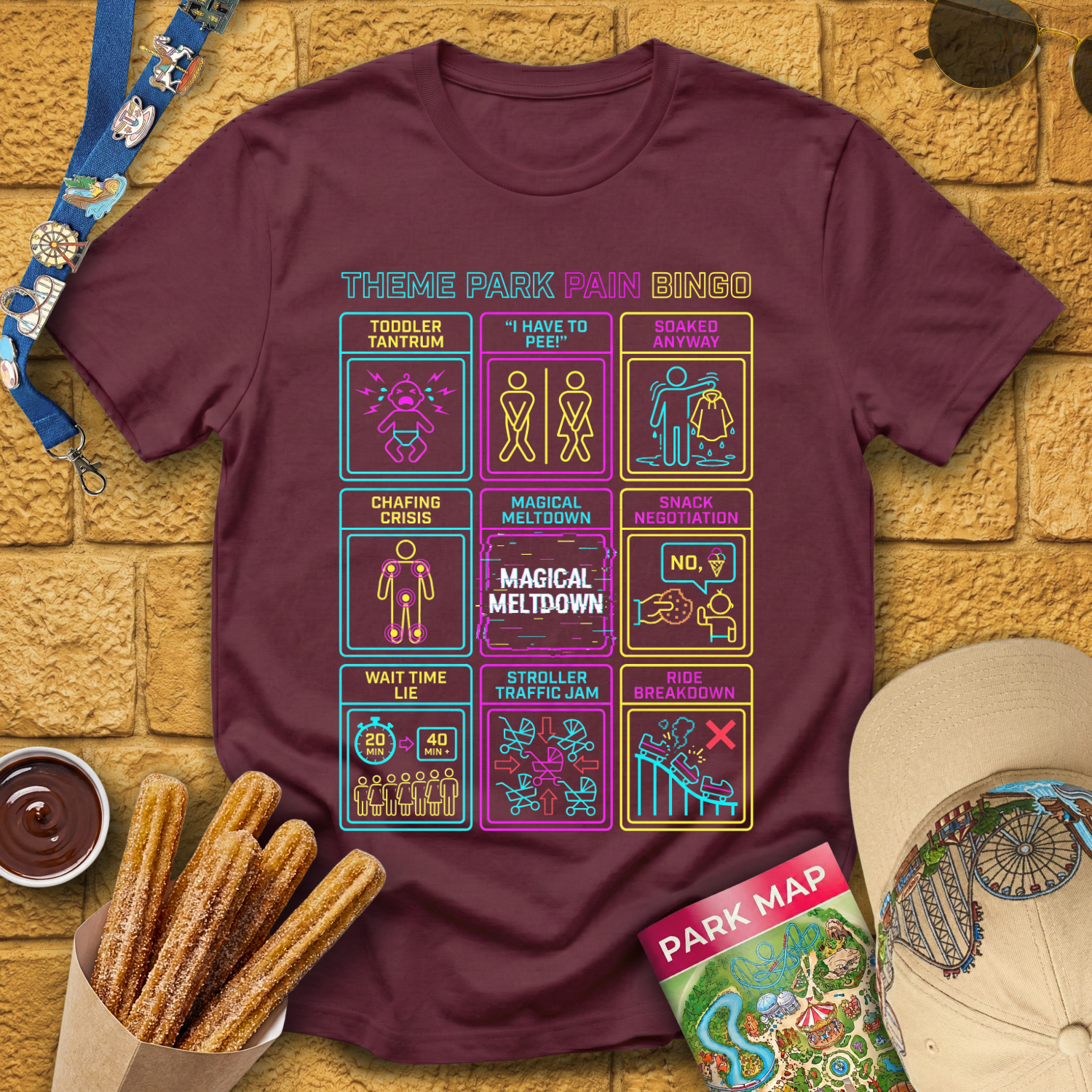 Theme Park Bingo [Arcade] T-Shirt