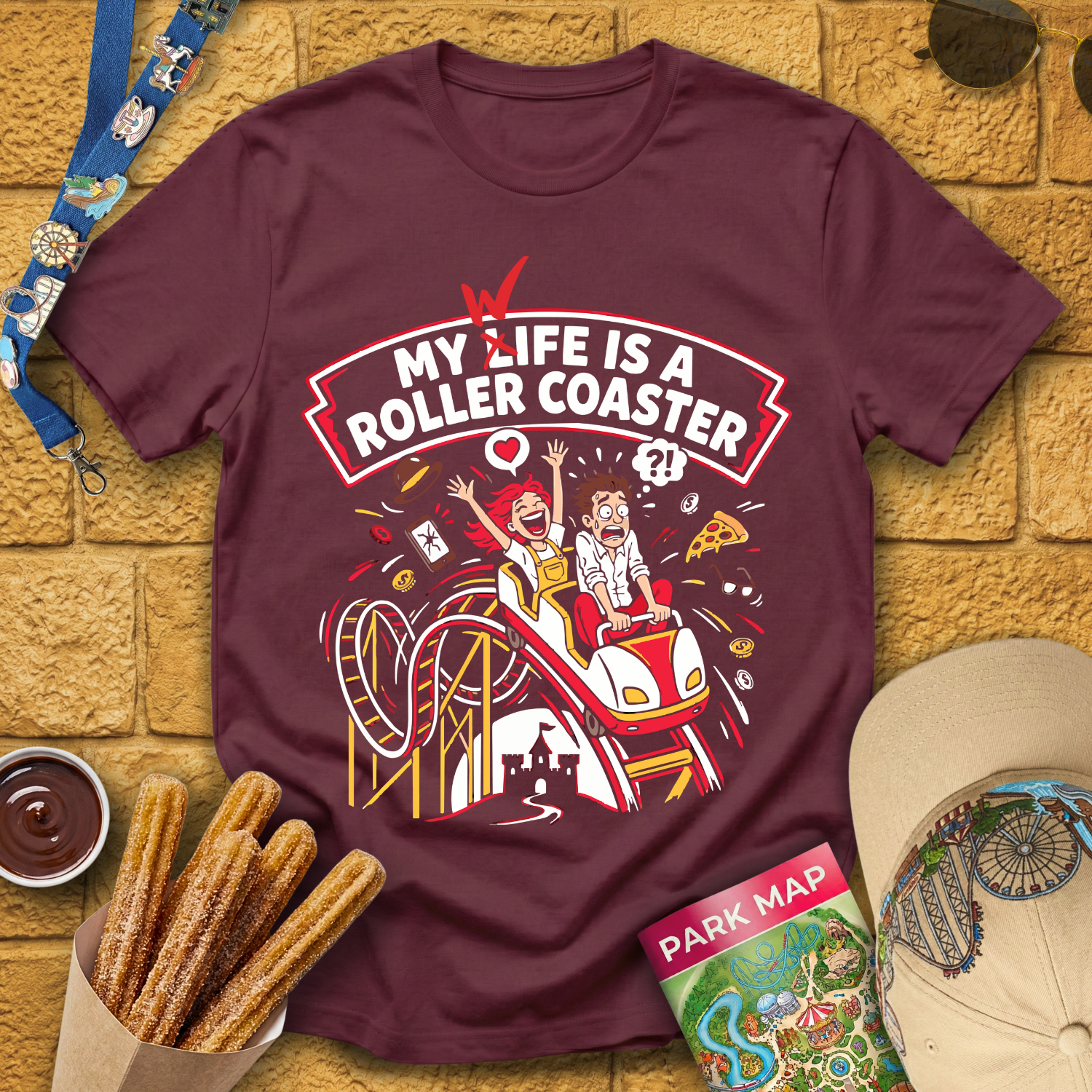 Wife Roller Coaster [Comic] T-Shirt