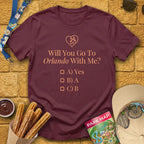 Go To Orlando [Sleek] T-Shirt for Theme Park Fans (Maroon)