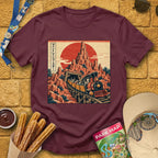 Mine Train [Japanese] T-Shirt for Theme Park Fans (Maroon)