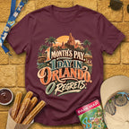 One Orlando Day [Retro] T-Shirt for Theme Park Fans (Maroon)
