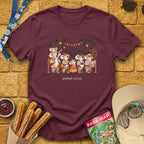 Queue-Alas [Chalky] T-Shirt for Theme Park Fans (Maroon)