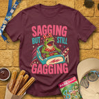 Sagging But Gagging [RetroPop] T-Shirt for Theme Park Fans (Maroon)