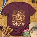 Skip-Purr Cat [Chalky] T-Shirt for Theme Park Fans (Maroon)