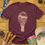 Turkey Leg Park [Monochrome] T-Shirt for Theme Park Fans (Maroon)