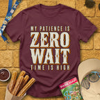 Zero Wait [MidCen] T-Shirt for Theme Park Fans (Maroon)
