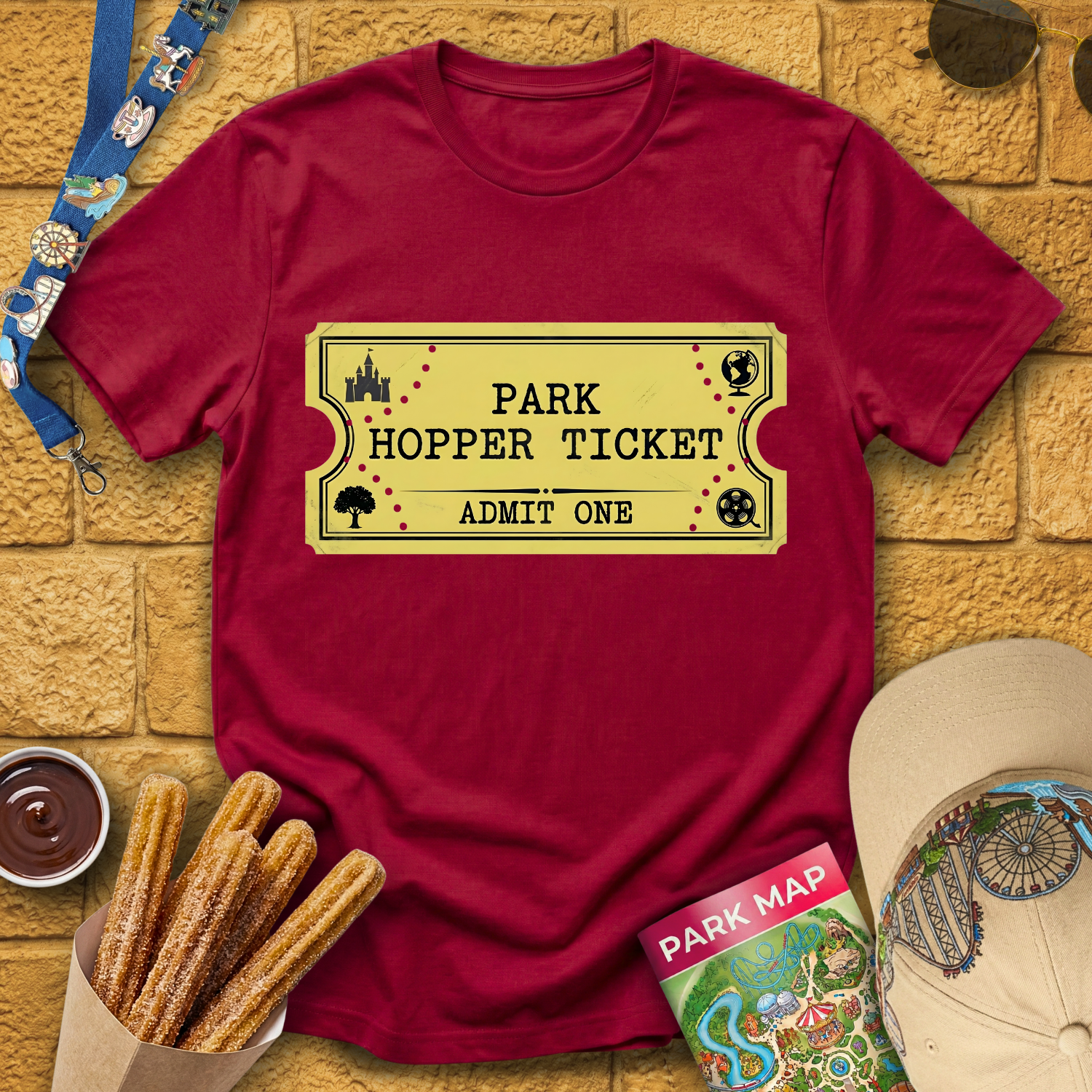 Park Hopper Ticket [Golden] T-Shirt