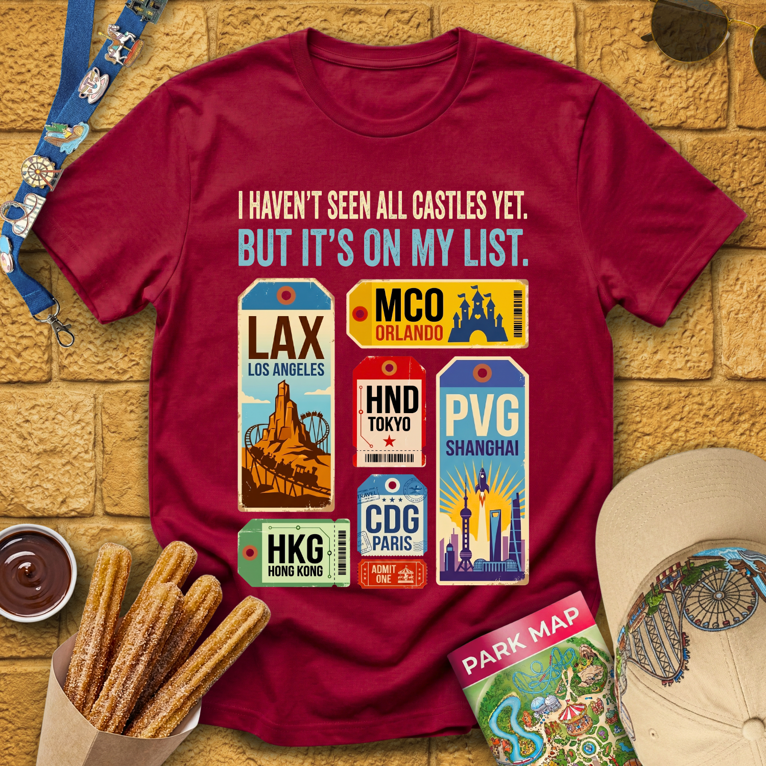 Castles On My List [Tags] T-Shirt
