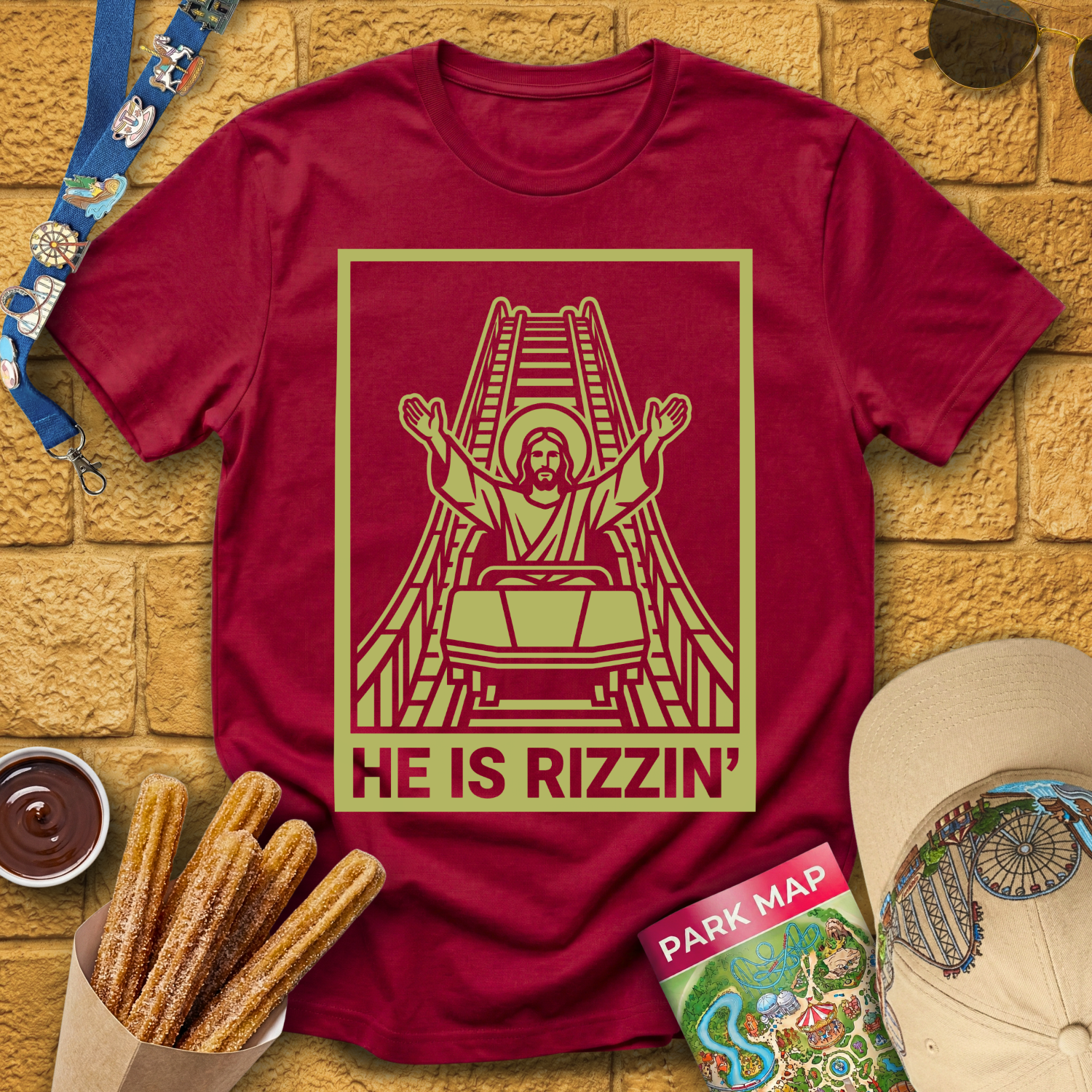 He Is Rizzin' [LineArt] T-Shirt