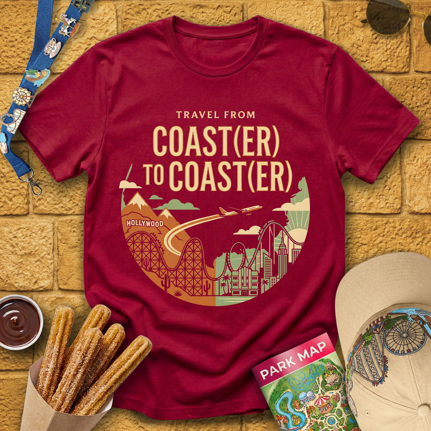 Coast(er) to Coast(er) [Badge] T-Shirt