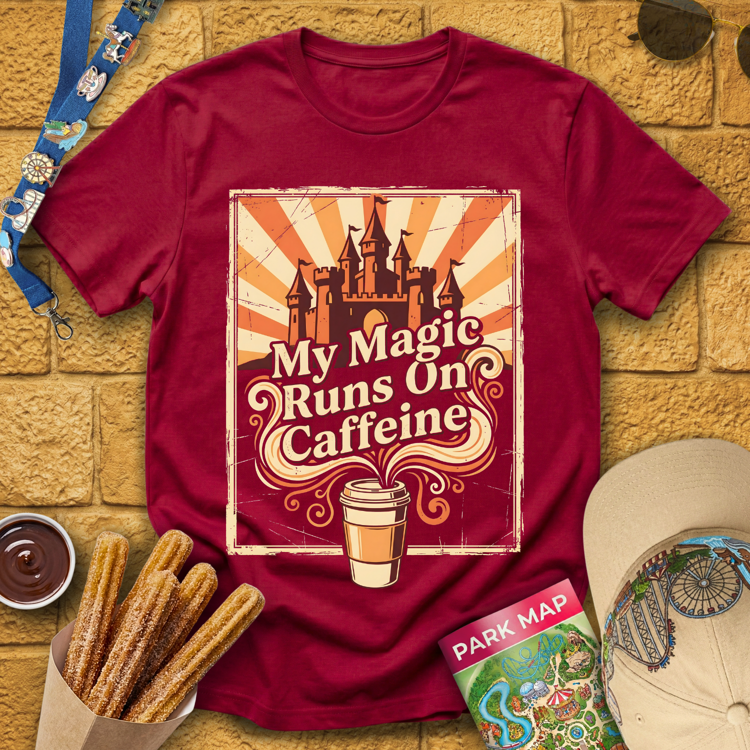 Magic Runs on Caffeine [70s] T-Shirt