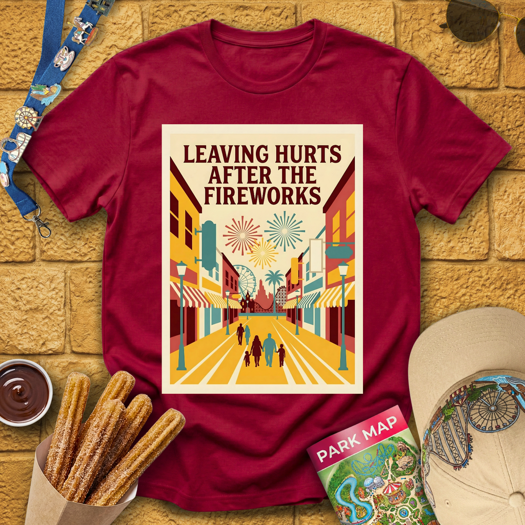 Leaving Hurts & Fireworks 2 [70sPoster] T-Shirt