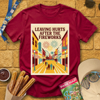 Leaving Hurts & Fireworks 2 [70sPoster] T-Shirt