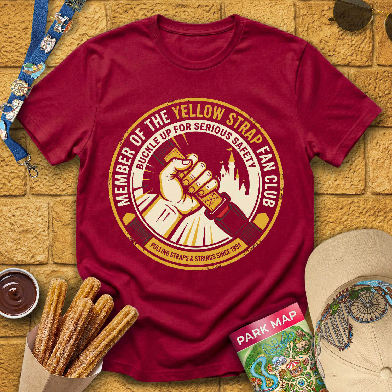 Yellow Strap Fan Club [VintageBadge] T-Shirt