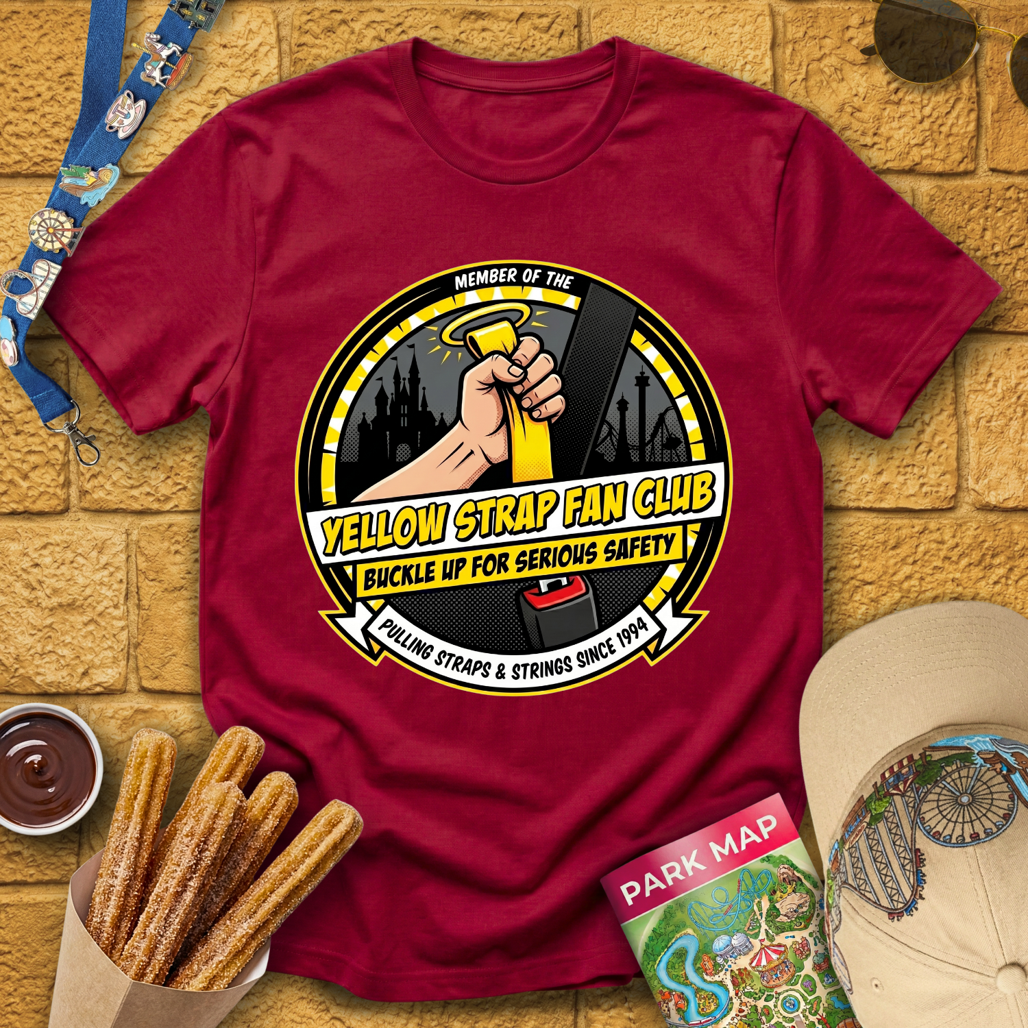 Yellow Strap Fan Club [ComicBadge] T-Shirt
