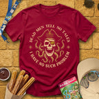 Dead Men Pirates [Circular] T-Shirt for Theme Park Fans (Cardinal Red)