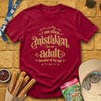 Mistaken For Adult [Victorian] T-Shirt for Theme Park Fans (Cardinal Red)
