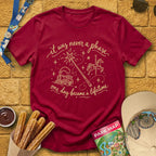 Never A Phase [Doodle] T-Shirt for Theme Park Fans (Cardinal Red)