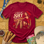 Shy Yellow Strap [Cinematic] T-Shirt for Theme Park Fans (Cardinal Red)
