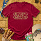 Theme Park Ticket [Doodle] T-Shirt for Theme Park Fans (Cardinal Red)