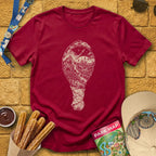 Turkey Leg Park [Monochrome] T-Shirt for Theme Park Fans (Cardinal Red)