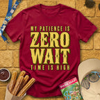 Zero Wait [MidCen] T-Shirt for Theme Park Fans (Cardinal Red)