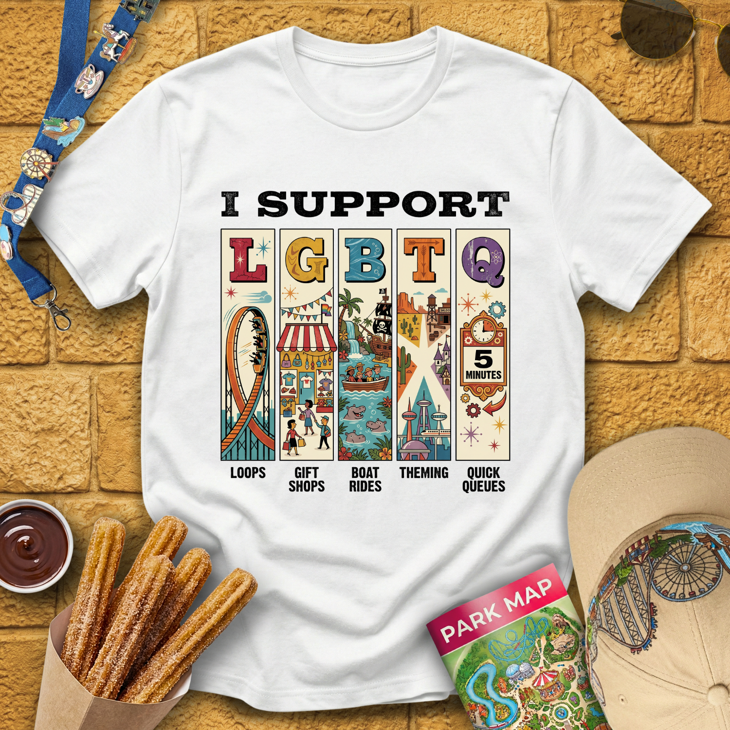I Support LGBTQ [MidCen] T-Shirt