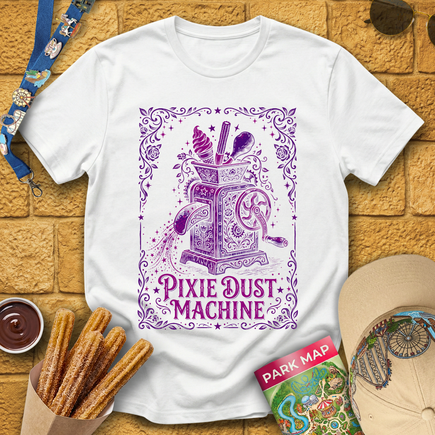 Pixie Dust Machine [Woodcut] T-Shirt