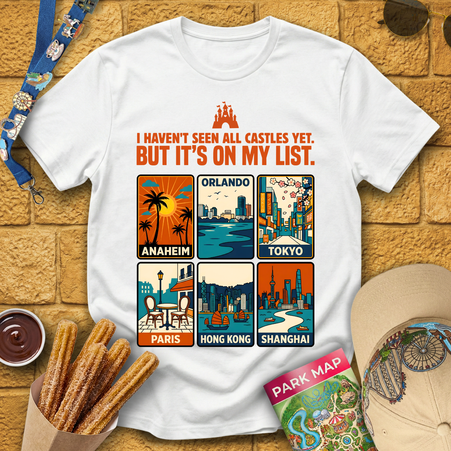 Castles On My List [Vintage] T-Shirt
