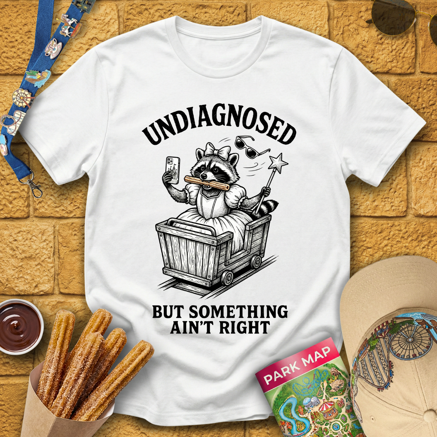 Undiagnosed on Coaster [Woodcut] T-Shirt
