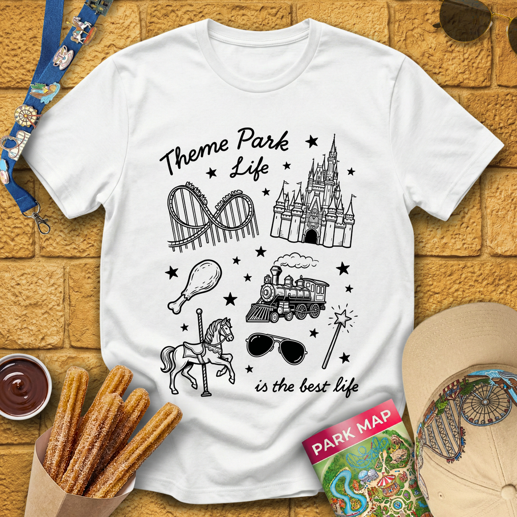 Theme Park Life [LineArt] T-Shirt