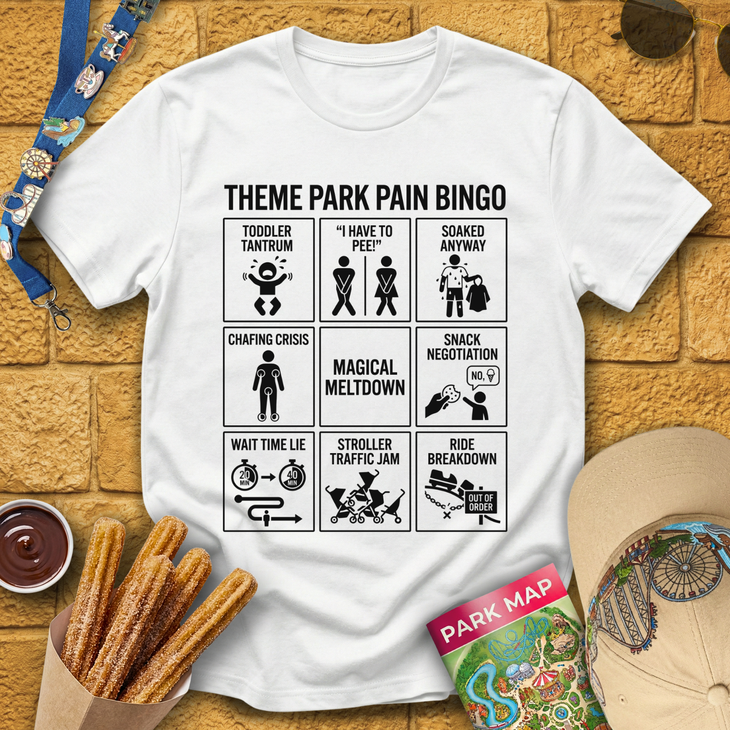 Theme Park Bingo [Sleek] T-Shirt