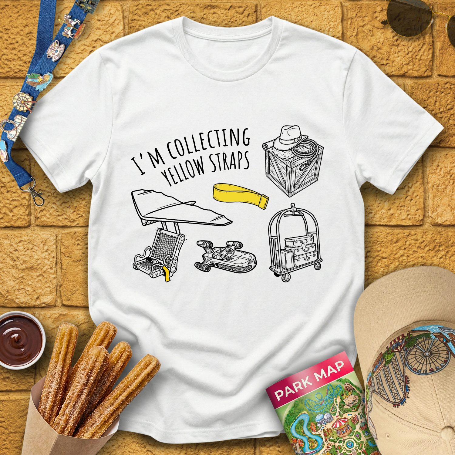 Collecting Yellow Straps [LineArt] T-Shirt
