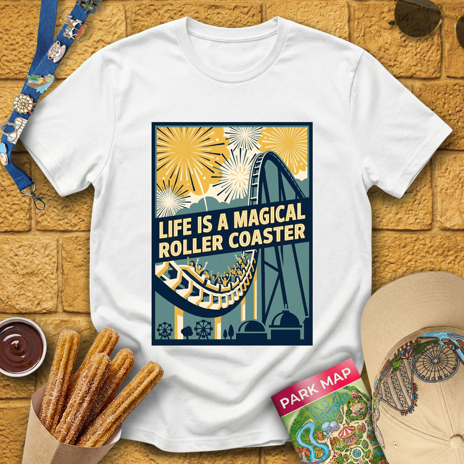 Life Is A Roller Coaster [40sPoster] T-Shirt