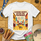 Leaving Hurts & Fireworks 2 [70sPoster] T-Shirt