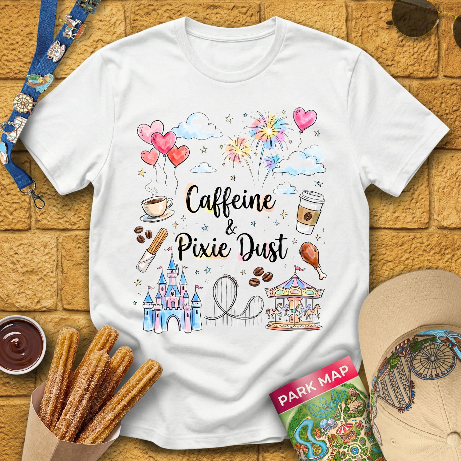 Caffeine & Pixie Dust [Watercolor] T-Shirt